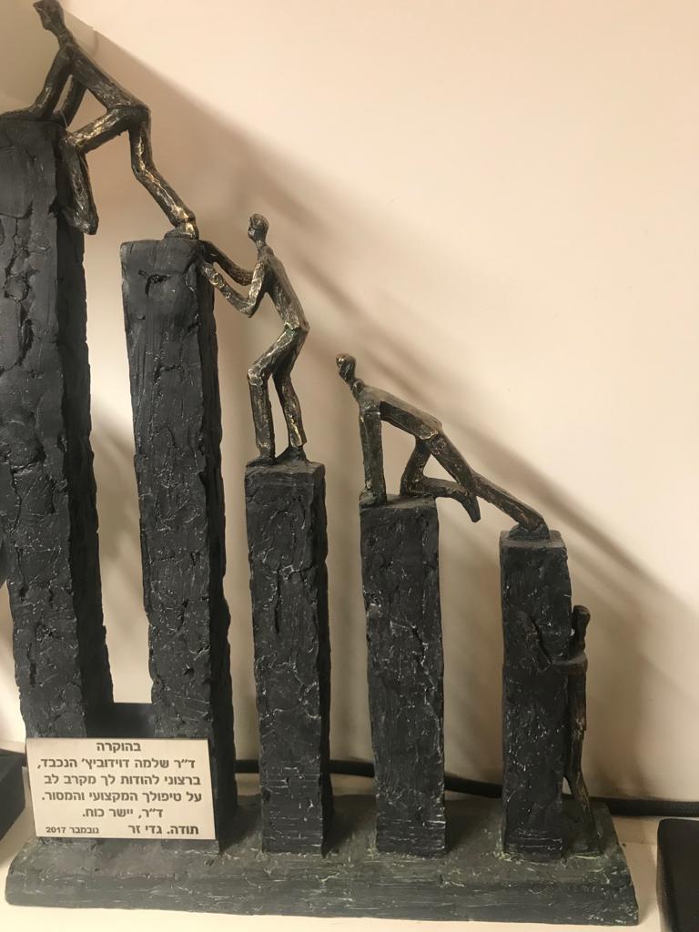 פסל לנוירוכירורג דוידוביץ מגדי זר